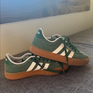 Adidas Forest Green and White Casual Shoes